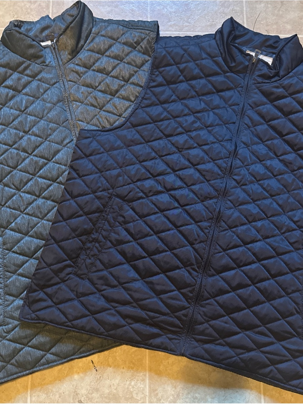 Weatherproof Vintage diamond quilted vest lot of 2
